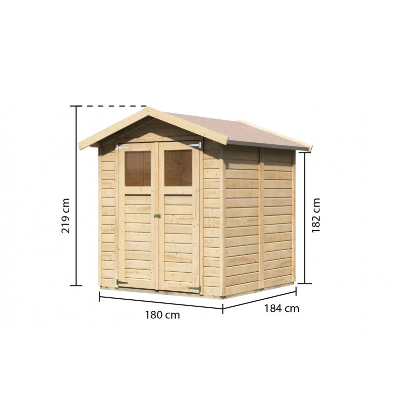 Abri De Jardin Dahme 3 De 3,31m² Panneaux Bois 14mm - Karibu 3 Abri De Jardin Dahme 3 De 3,31m² Panneaux Bois 14mm - Karibu – Image 3
