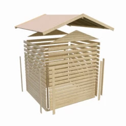 Abri De Jardin Dahme 3 De 3,31m² Panneaux Bois 14mm - Karibu 11 Abri De Jardin Dahme 3 De 3,31m² Panneaux Bois 14mm - Karibu -Outdoor Soldes abri de jardin tobin 3 de 331m panneaux bois 14mm karibu 5