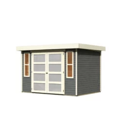 Abri De Jardin Toit Plat 6,55m² Bois Gris 19mm Mühlendorf 4 - Karibu 8 Abri De Jardin Toit Plat 6,55m² Bois Gris 19mm Mühlendorf 4 - Karibu -Outdoor Soldes abri de jardin toit plat 655m en bois vitrifie gris 19mm muhlendorf karibu 2