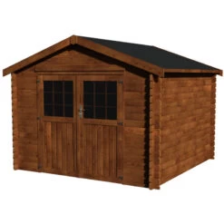 Abri De Jardin Valodeal 9,58m² En Bois Traité Autoclave 34mm Avec Double Porte – Décor Et Jardin
