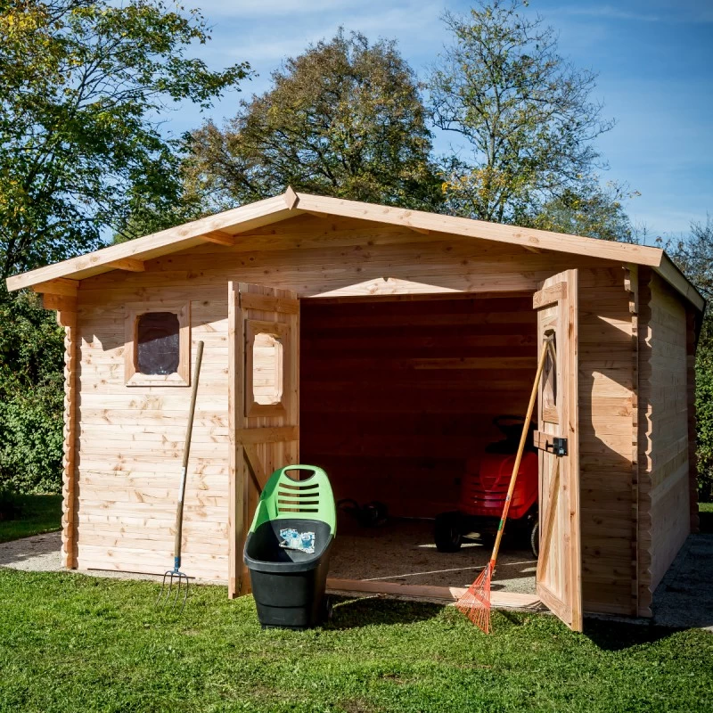 Abri De Jardin Avec Madriers Douglas 28mm DOMMAR 14,07m² + Couverture Onduline - HABRITA 1 Abri De Jardin Avec Madriers Douglas 28mm DOMMAR 14,07m² + Couverture Onduline - HABRITA