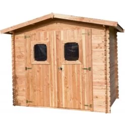 Abri En Madriers Douglas 28mm DOMMAR 6,33m² + Couverture Onduline - HABRITA -Outdoor Soldes abri dommar 633m en madriers douglas 28mm sans plancher habrita 2