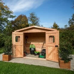 Abri En Madriers Douglas 28mm DOMMAR 6,33m² + Couverture Onduline - HABRITA -Outdoor Soldes abri dommar 633m en madriers douglas 28mm sans plancher habrita 5