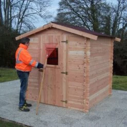 Abri De Jardin En Douglas DUBLIN 4,28m² Madriers 28mm + Couverture Onduline - HABRITA -Outdoor Soldes abri dublin 428m en madriers douglas 28mm sans plancher habrita 2