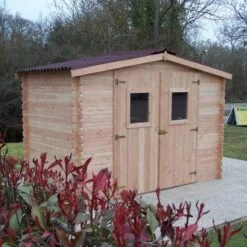 Abri De Jardin En Bois De Douglas 9,85m² DUBLIN 28mm + Couverture Onduline - HABRITA