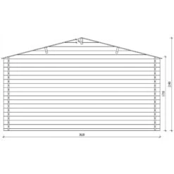 Abri En Bois Massif 13m² PRIMO 28mm Traité Teinté Marron Gardy Shelter -Outdoor Soldes abri en bois massif 13m primo 28mm traite teinte marron gardy shelter 2