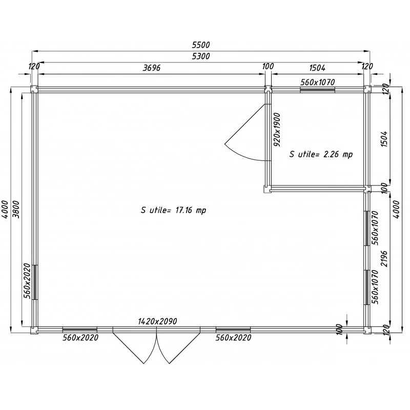 Abri En Bois Massif 22m² Avec Isolation Madriers 100mm Gardy Shelter 4 Abri En Bois Massif 22m² Avec Isolation Madriers 100mm Gardy Shelter – Image 4