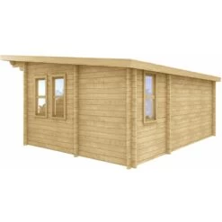 Abri En Bois Massif 22m² MODERNE - Madriers 40mm Gardy Shelter -Outdoor Soldes abri en bois massif 22m moderne madriers 40mm gardy shelter 3