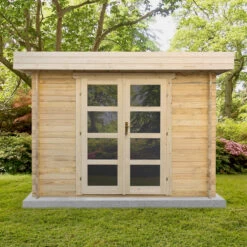 Abri En Bois Massif 9m² MODERNE - Madriers 40mm Gardy Shelter -Outdoor Soldes abri en bois massif 9m moderne madriers 40mm gardy shelter 2