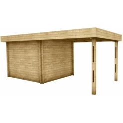 Abri En Bois Massif 9m² MODERNE + Terrasse 7m² Gardy Shelter 8 Abri En Bois Massif 9m² MODERNE + Terrasse 7m² Gardy Shelter -Outdoor Soldes abri en bois massif 9m moderne terrasse 7m gardy shelter 2