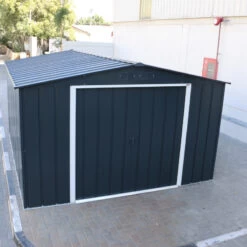 Abri En Métal Parois Hautes Anthracite Colussus 11,69m² DURAMAX + Kit Ancrage -Outdoor Soldes abri en metal parois hautes anthracite colussus 1169m duramax kit ancrage 3