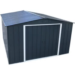 Abri En Métal Parois Hautes Anthracite Colussus 11,69m² DURAMAX + Kit Ancrage -Outdoor Soldes abri en metal parois hautes anthracite colussus 1169m duramax kit ancrage 4