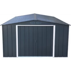 Abri En Métal Parois Hautes Anthracite Colussus 9,74m² DURAMAX + Kit Ancrage -Outdoor Soldes abri en metal parois hautes anthracite colussus 972m duramax kit ancrage 5