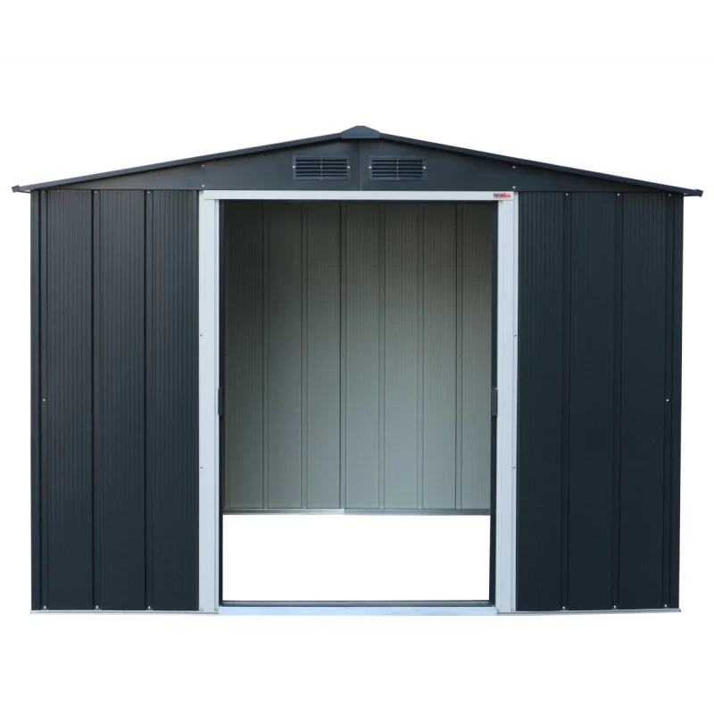 Abri En Métal Parois Hautes Anthracite Titan Premium 4,77m² DURAMAX + Kit Ancrage 3 Abri En Métal Parois Hautes Anthracite Titan Premium 4,77m² DURAMAX + Kit Ancrage – Image 3