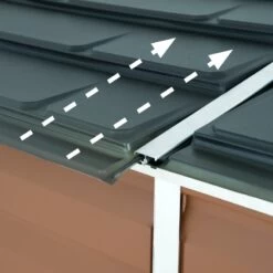 Abri En Polycarbonate 2,06m² Monopente Skylight Amber - Palram - Canopia -Outdoor Soldes abri en polycarbonate 206m monopente skylight amber palram 4