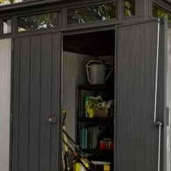 Abri En Résine Brossée Monopente Brossium 4,7m² + Plancher Keter -Outdoor Soldes abri en resine brossee monopente brossium 47m plancher keter 3