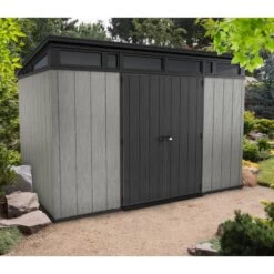 Abri Monopente En Résine Brossée Brossium 7,4m² + Plancher KETER