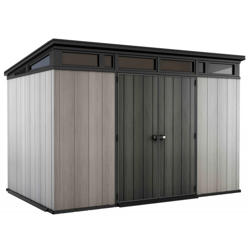 Abri Monopente En Résine Brossée Brossium 7,4m² + Plancher KETER 2 Abri Monopente En Résine Brossée Brossium 7,4m² + Plancher KETER – Image 2