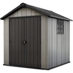 Abri En Résine Brossée Oakland 757 Brossium 5,1m² + Plancher - Keter -Outdoor Soldes abri en resine brossee oakland 757 brossium 51m plancher keter 2