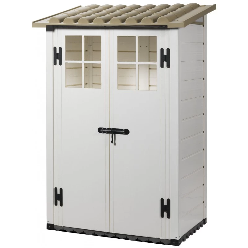 Abri Monopente 1,32m² En PVC Avec Plancher Evo Tuscany 100 – Garofalo 2 Abri Monopente 1,32m² En PVC Avec Plancher Evo Tuscany 100 – Garofalo – Image 2