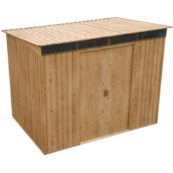 Abri Monopente En Métal Imitation Bois Skylight 4,84m² - DURAMAX + Kit D'ancrage -Outdoor Soldes abri monopente en metal imitation bois skylight 484m duramax 5