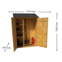 Abri Mural En Bois Brut 0,70m² Avec 3 étagères De Rangement - Habrita 9 Abri Mural En Bois Brut 0,70m² Avec 3 étagères De Rangement - Habrita -Outdoor Soldes abri mural en bois brut 070m avec 3 etageres de rangement habrita 3