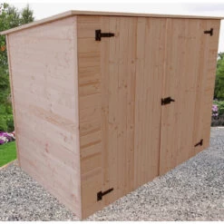 Abri Mural En Bois Brut 2,37m² Avec Large Double Porte - Habrita -Outdoor Soldes abri mural en bois brut 237m avec large double porte habrita 2