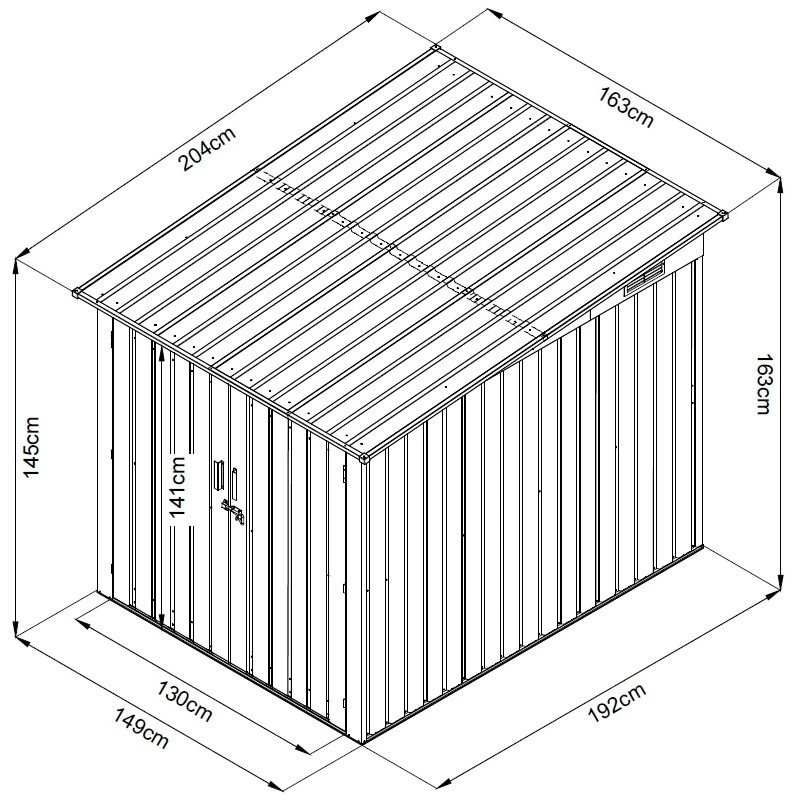 Abri Pour 3 Vélos En Métal Anthracite 3,32m² + Kit D'ancrage X-METAL 4 Abri Pour 3 Vélos En Métal Anthracite 3,32m² + Kit D'ancrage X-METAL – Image 4