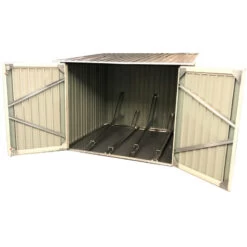 Abri Pour 4 Vélos En Métal Anthracite 4,2m² + Kit D'ancrage X-METAL -Outdoor Soldes abri pour 4 velos en metal anthracite 42m kit d ancrage x metal 2