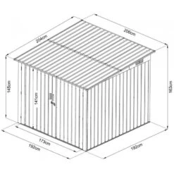 Abri Pour 4 Vélos En Métal Anthracite 4,2m² + Kit D'ancrage X-METAL -Outdoor Soldes abri pour 4 velos en metal anthracite 42m kit d ancrage x metal 4