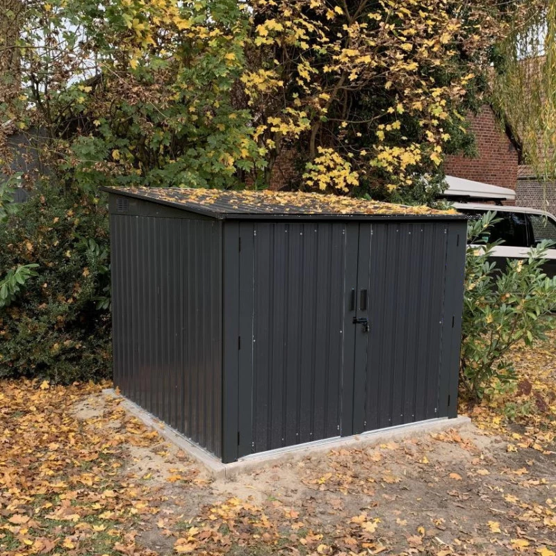 Outdoor Soldes -Outdoor Soldes abri pour 4 velos en metal anthracite 42m kit d ancrage x metal