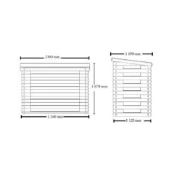 Abri Range-bûches 4 Stères Madriers Massif 20mm Certifié -Outdoor Soldes abri range buches 4 steres madriers massif 20mm certifie 2