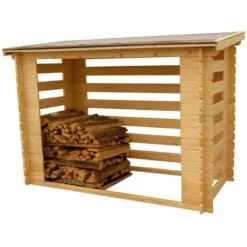 Abri Range-bûches 4 Stères Madriers Massif 20mm Certifié