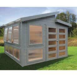 Abri Serre En Bois Massif 28mm - 8,91m² Toit Gradin SOLID 9 Abri Serre En Bois Massif 28mm - 8,91m² Toit Gradin SOLID -Outdoor Soldes abri serre en bois massif 28mm 921m toit gradin solid 3