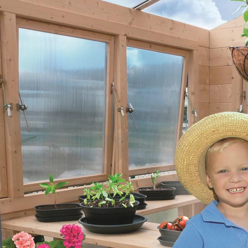 Abri Serre En Bois Massif 28mm - 8,91m² Toit Gradin SOLID 6 Abri Serre En Bois Massif 28mm - 8,91m² Toit Gradin SOLID – Image 6