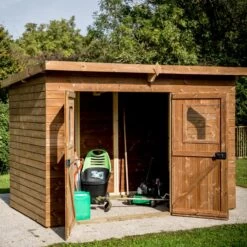 Abri Theora 7,33m² En Bois Thermo Traité Et Toiture Onduline HABRITA