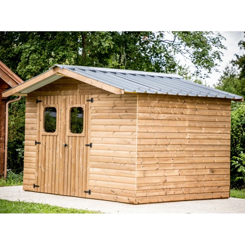 Abri Therma 10,60m² En Bois Thermo Traité Et Toit En Acier HABRITA 2 Abri Therma 10,60m² En Bois Thermo Traité Et Toit En Acier HABRITA – Image 2