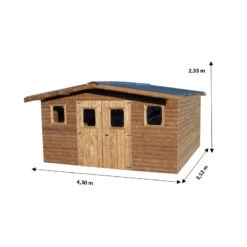 Abri Thermabri 15,14m² En Bois Thermo Traité Toiture En Acier HABRITA 8 Abri Thermabri 15,14m² En Bois Thermo Traité Toiture En Acier HABRITA -Outdoor Soldes abri thermabri 1514m en bois thermo traite toiture en acier habrita 2