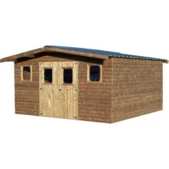 Abri Thermabri 19,69m² En Bois Thermo Traité Toiture En Acier HABRITA 11 Abri Thermabri 19,69m² En Bois Thermo Traité Toiture En Acier HABRITA -Outdoor Soldes abri thermabri 1969m en bois thermo traite toiture en acier habrita 5