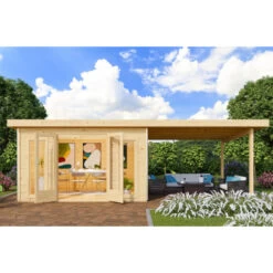 Abri Toit Plat 13,60m² Bois Massif 40mm Radeburg 3 Avec Appentis 330cm – Karibu 8 Abri Toit Plat 13,60m² Bois Massif 40mm Radeburg 3 Avec Appentis 330cm – Karibu -Outdoor Soldes abri toit plat 1360m bois massif 40mm radeburg 3 avec appentis 330cm karibu 2