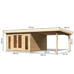 Abri Toit Plat 13,60m² Bois Massif 40mm Radeburg 3 Avec Appentis 330cm – Karibu 9 Abri Toit Plat 13,60m² Bois Massif 40mm Radeburg 3 Avec Appentis 330cm – Karibu -Outdoor Soldes abri toit plat 1360m bois massif 40mm radeburg 3 avec appentis 330cm karibu 3