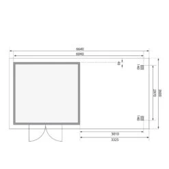 Abri Toit Plat 9,55m² Bois Massif 40mm Northeim 3 Avec Appentis 330cm Et Paroi Arrière – Karibu -Outdoor Soldes abri toit plat 955m bois massif 40mm northeim 3 avec appentis 330cm et paroi arriere woodfeeling 2