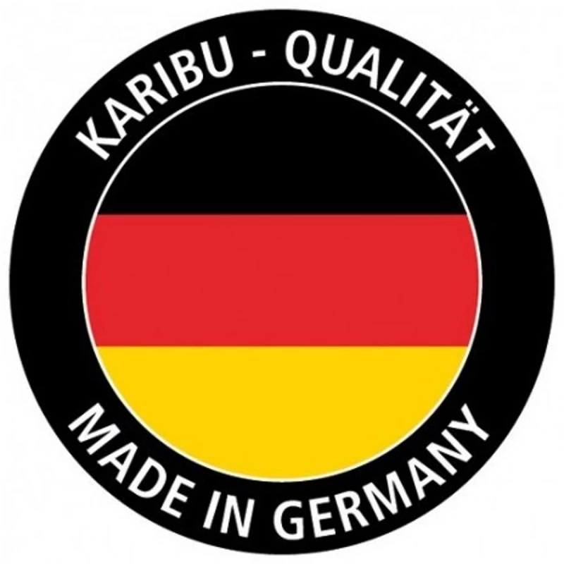 Abri Toit Plat En Bois Massif 19mm Qubic 6,05m² + Appentis 5,6m² - Karibu 4 Abri Toit Plat En Bois Massif 19mm Qubic 6,05m² + Appentis 5,6m² - Karibu – Image 4