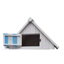 Armoire De Jardin En Bois Lasuré Bleu Et Blanc 0,41m² - Habrita -Outdoor Soldes armoire de jardin en bois lasure bleu et blanc 041m habrita 3