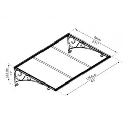 Auvent Marquise En Polycarbonate 2 Mm VENUS™ 1350 – Palram - Canopia 9 Auvent Marquise En Polycarbonate 2 Mm VENUS™ 1350 – Palram - Canopia -Outdoor Soldes auvent marquise en polycarbonate 2 mm venus 1350 palram 3