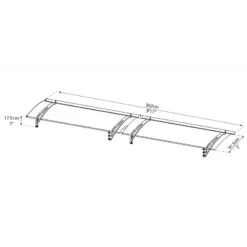 Auvent Marquise Gris AQUILA™ 3000 - Canopia By Palram -Outdoor Soldes auvent marquise gris aquila 3000 palram canopia 2