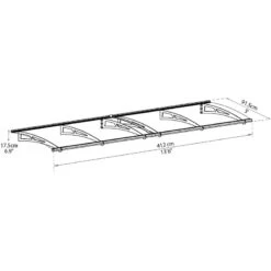 Auvent Marquise Transparent AQUILA™ 4100 - Palram - Canopia -Outdoor Soldes auvent marquise transparent aquila 4100 palram 4