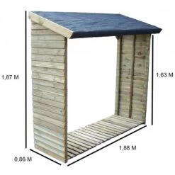Bucher Mural 2 Stères En Bois Massif Certifié FSC Traité Autoclave -Outdoor Soldes bucher mural en bois massif certifie traite autoclave 2