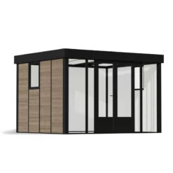 Studio De Jardin En Aluminium Et Bois Composite 10,1m² - Isolation Triple Paroi Copenhagen – Canopia By Palram -Outdoor Soldes bureau de jardin en aluminium et bois composite 101m isolation triple paroi copenhagen canopia by palram 2