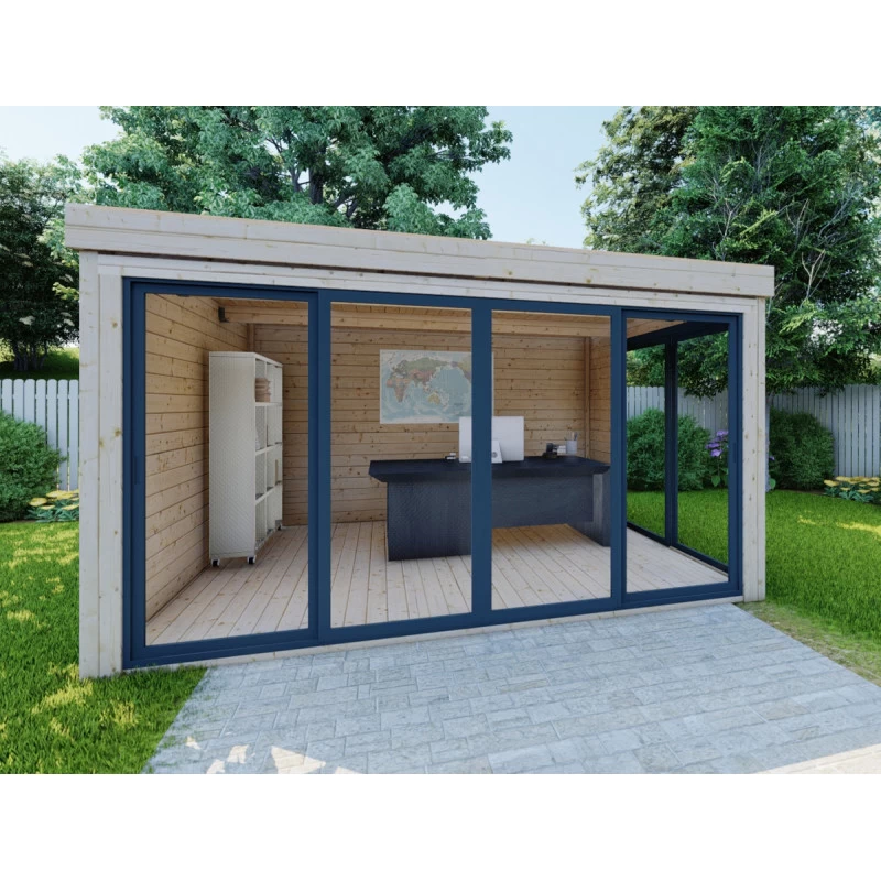 Bureau De Jardin En Bois Massif 11,8m² - Madriers 40mm Gardy Shelter 2 Bureau De Jardin En Bois Massif 11,8m² - Madriers 40mm Gardy Shelter – Image 2